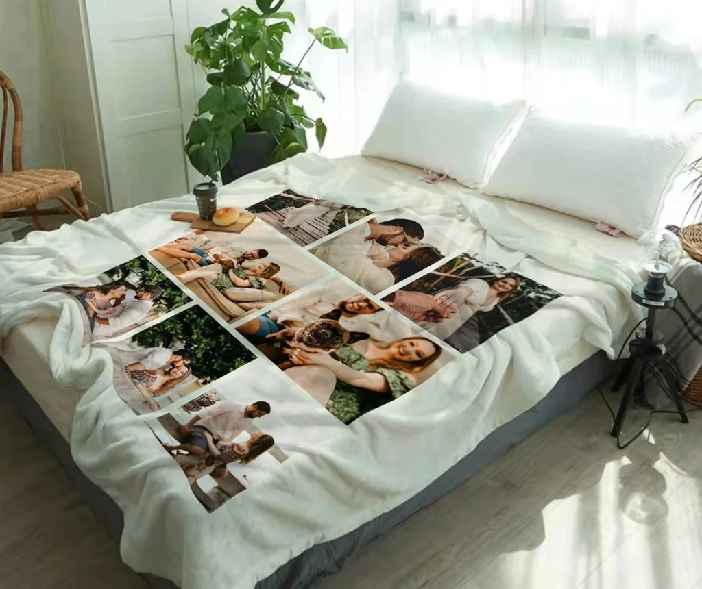 Personalized photo blanket