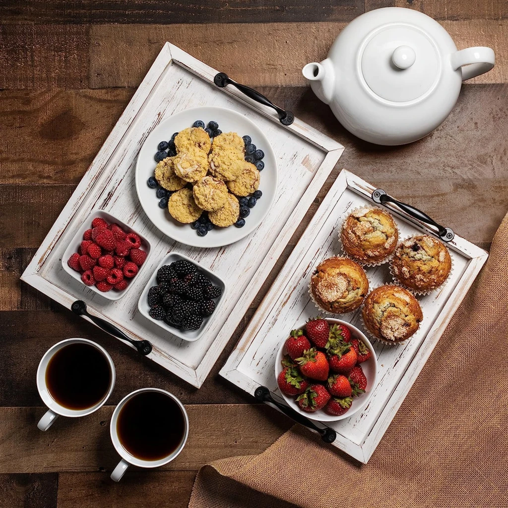 Wooden serving tray